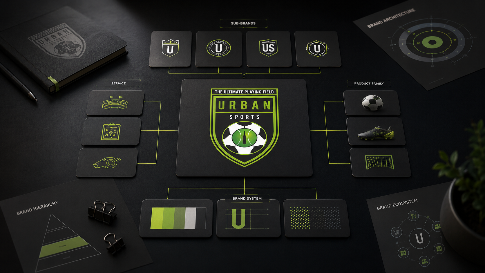 Visual brand language system showcase