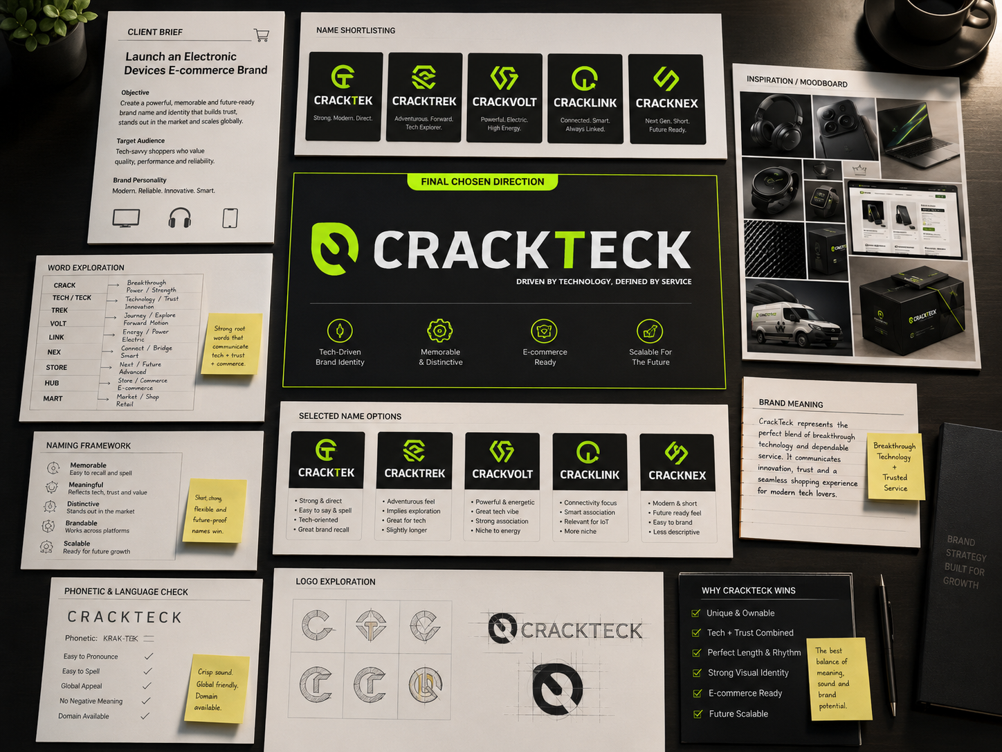 Brand name application across touchpoints