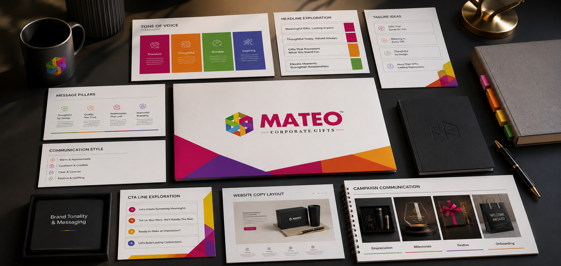 Premium brand tonality and messaging workspace