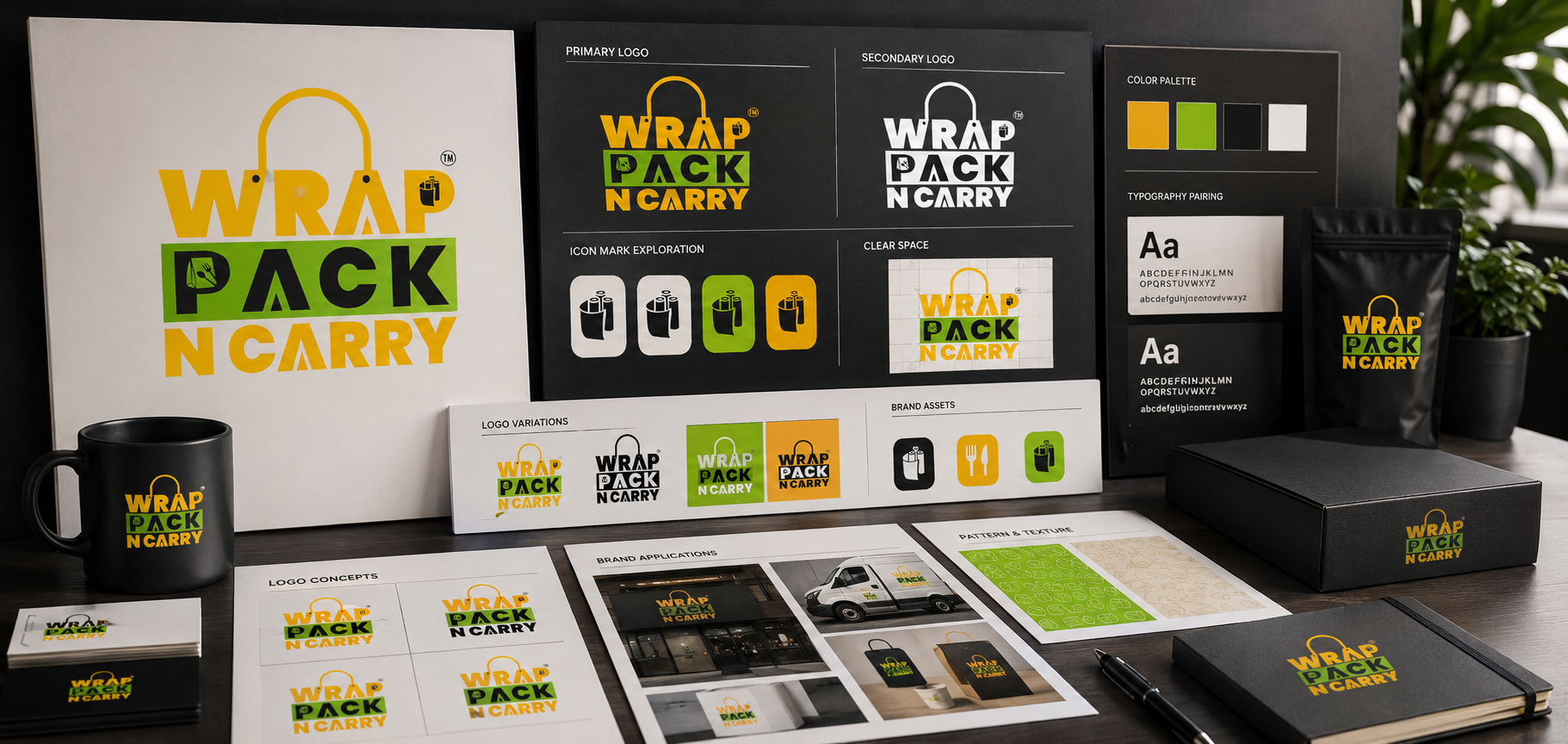 Premium logo design and brand management workspace