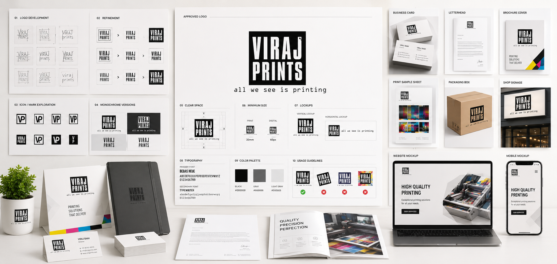 Premium logo design and brand management final showcase banner