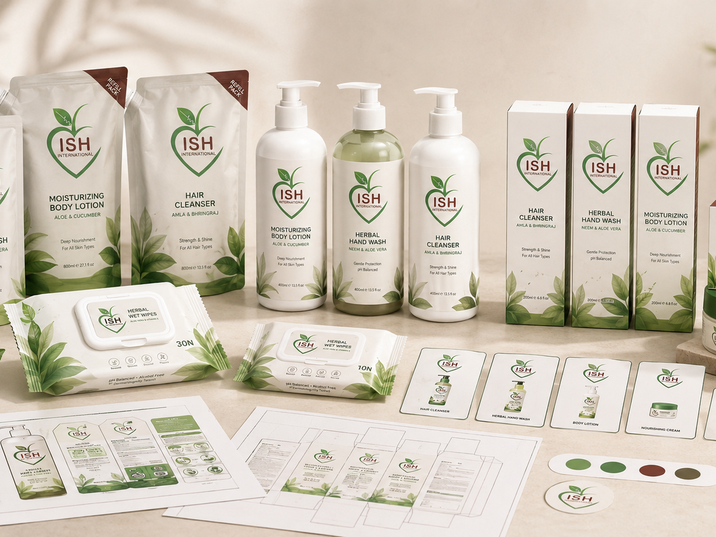 Packaging design system for product range