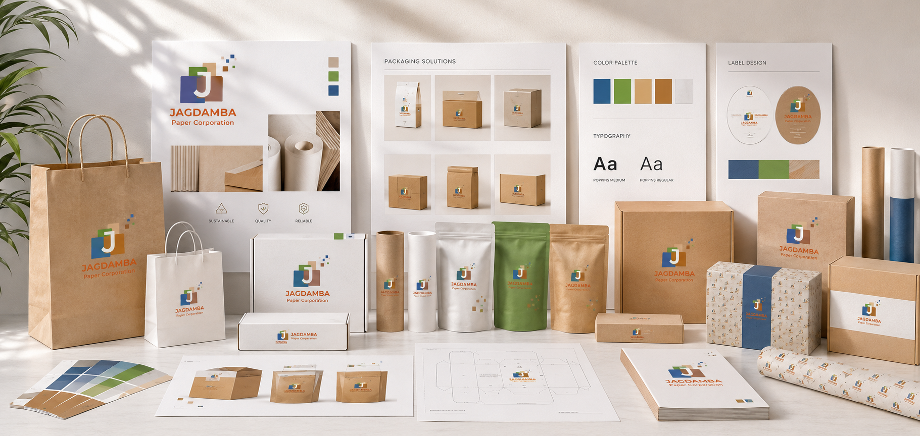 Premium packaging design system banner