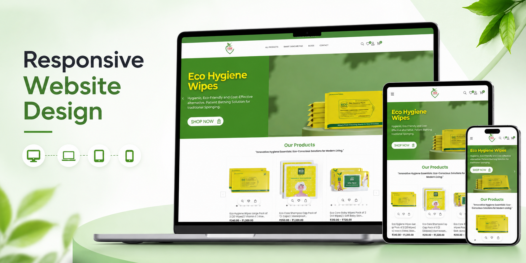 ISH International website responsive preview