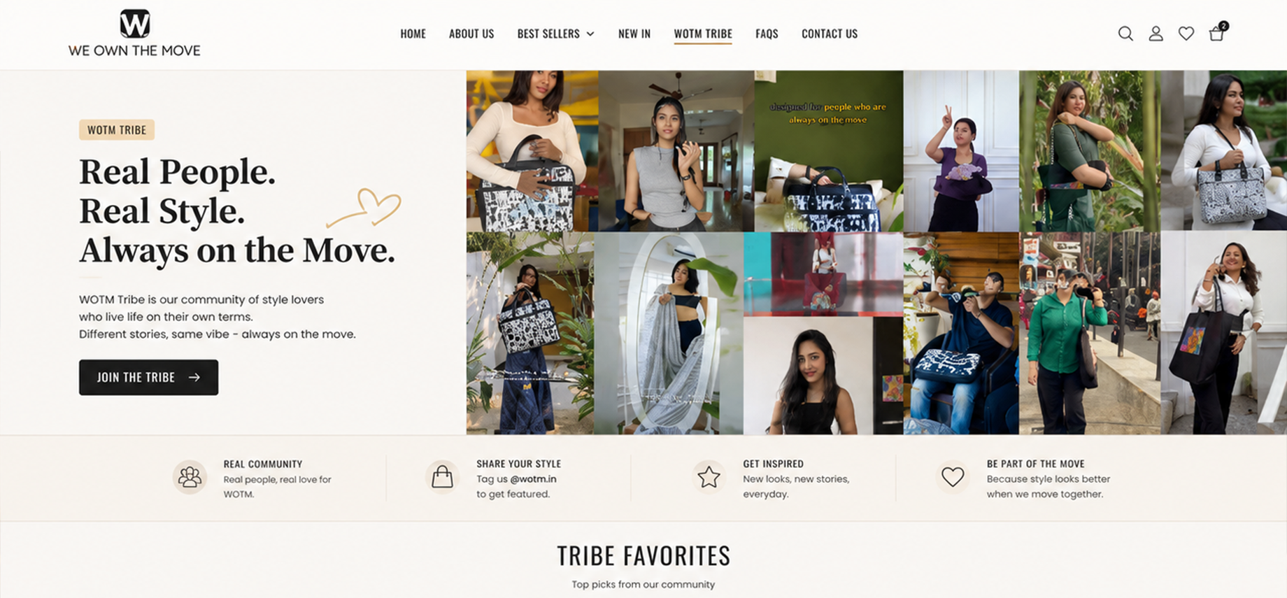 WOTM responsive mobile ecommerce design