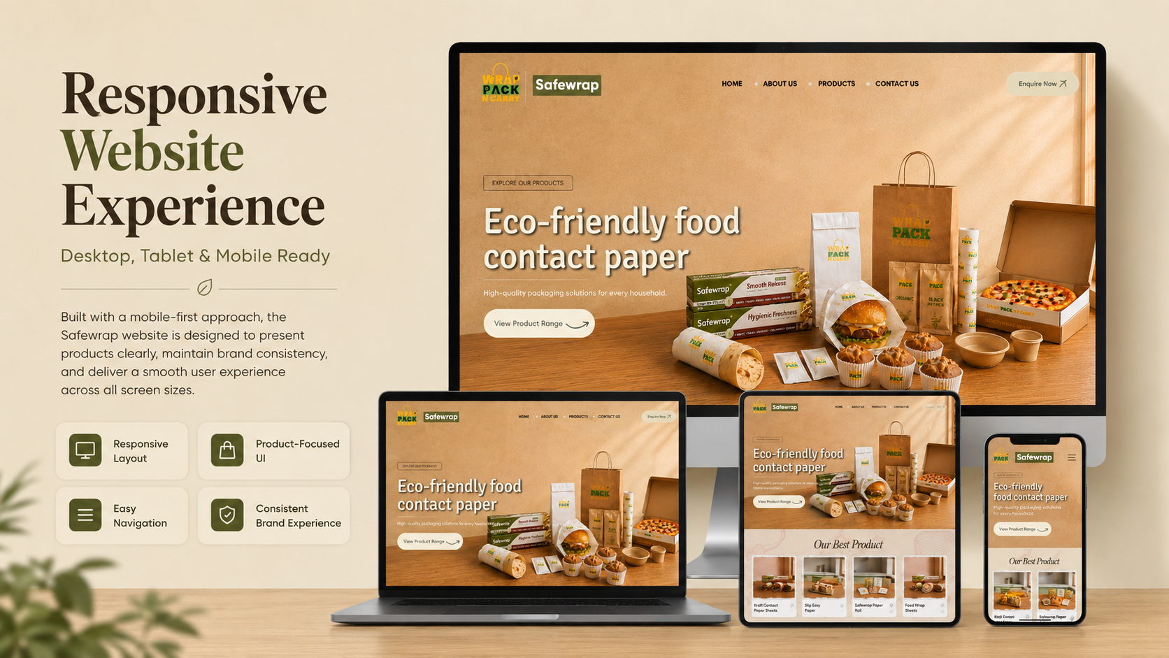 Wrap Pack N Carry responsive website