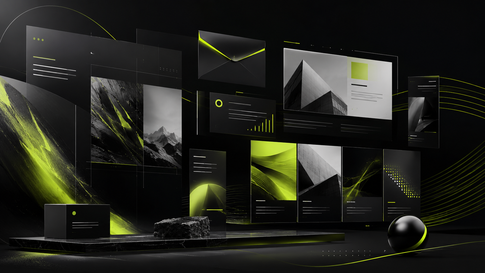 Premium communication design banner